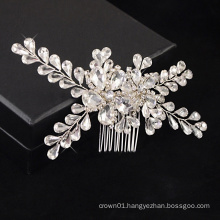 Handmade bridal large wedding rhinestone hair comb